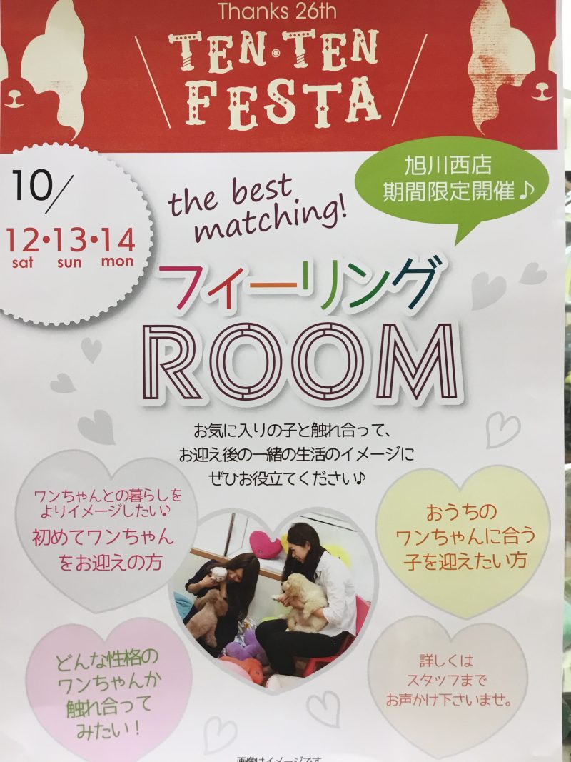 ☆10/12,10/13,10/14 限定！フィーリングＲＯＯＭ🎶のご案内☆