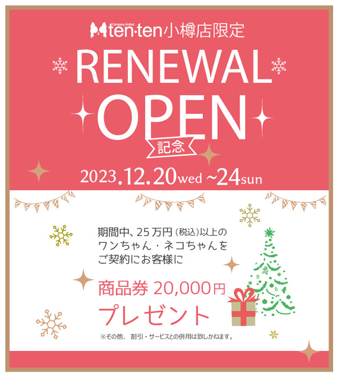 ＊小樽店　リニューアルイベント　第二弾＊